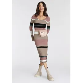 LAURA SCOTT Strickkleid Beige/Rosa 38