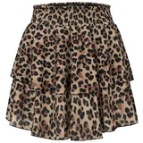 cloud5ive Sommerrock Miniröcke Animalprint Braun/Schwarz S