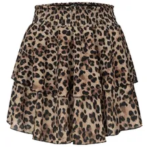 cloud5ive Sommerrock Miniröcke Animalprint Braun/Schwarz S