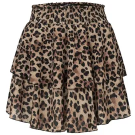 cloud5ive Sommerrock Miniröcke Animalprint Braun/Schwarz S