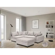 Collection AB »Parma L-Form«, mit Schlaffunktion und Bettkasten, inklusive Kissen, Bonellfederkern, beige