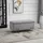 Homcom Sitzbank mit Stauraum Stoff, Metall, Gummiholz Hellgrau, Kunststoff, 40x42x100 cm,