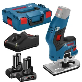 Bosch GKF 12V-8 12 V / 2x 4,0 Ah Akku + Ladegerät inkl. 2x Fräser in L-Boxx