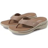 Skechers Damen Flip-Flop, Taupe, 36 EU - 36 EU