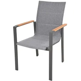 Garden Pleasure Tischgruppe DAVINA Set 02, 7-tlg. - Braun/Grau/Dunkelgrau