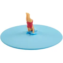 LURCH 210891 Mein Deckel Splash Girls Monika Mut Glasabdeckung aus Premium-Platin-Silikon Ø10,5cm, Blau