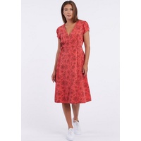 Ragwear Sommerkleid RAGWEAR "LOWENNA" Gr. S (36), N-Gr, pink (raspberry) Damen Kleider Sommerkleider Ausschnitt mit Wickeleffekt und Taillen Bindeband