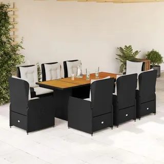 verderoom IKAYAA Rattan Essgruppe Personen Gartenmöbel Essgruppe mit Tisch