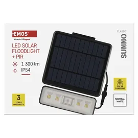 EMOS LED Solarlampe SUNNO schwarz 1,8m Kabel 1300lm mit Bewegungsmelder