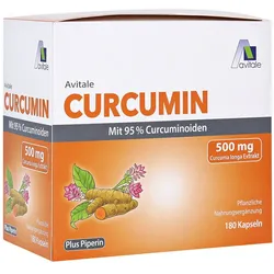 CURCUMIN 500mg 95% Curcuminoide+Piperin 180 St