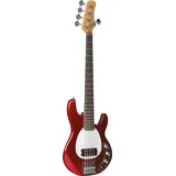 EKO Guitars MM305 E-Bass, 5 Saiten, Korpus aus Pappelholz, Griff aus amerikanischem Ahorn und Griffbrett mit 21 Tasten, glänzendes Finish, Humbucker-Tonabnehmer mit 2 Volumen, Farbe Chrome Red