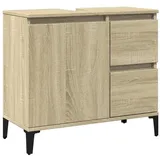 furnicato Badkommode Badezimmerschrank Sonoma-Eiche 65x33x60 cm mit Stauraum und (1 St) braun