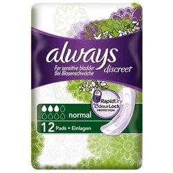 Always Discreet Normal Hygieneeinlage Blasenschwäche 12 Stück