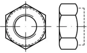 DIN 6925/ISO 7042 Selbstsichernde Sechskantmutter M 8 x 1,25 Stahl zinklamellenbeschichtet