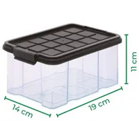 Novaliv - 12x Aufbewahrungsbox 12x Aufbewahrungsbox, 12x Deckel