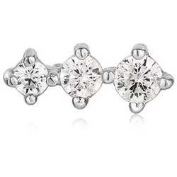 ANIA HAIE - SPARKLE CRAWLER BARBELL SINGLE EARRING - silber