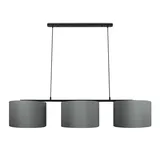 Paco Home Tischlampe Grau/Schwarz