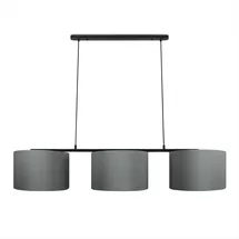 Paco Home Tischlampe Grau/Schwarz