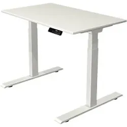 Kerkmann Elektronisch Höhenverstellbar Sitz-Stehschreibtisch + Gratis Kabelkanal Rechteckig T-Fuß 1,000 (B) x 800 (T) x 1,270 (H) mm Spanplatte Melamin Stahl