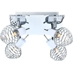 Decken Beleuchtung Chrom Spiral Kugel Strahler 4x G9 Lampe Spot Licht