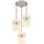GLOBO Hängelampe 3-flg. 47 cm rund/beige/Glas