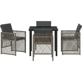 vidaXL Garten Essset 5-tlg. Grau