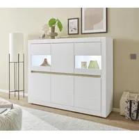 INOSIGN Highboard »Chester, Weiß matt B/H/T: ca. 165x132x42 cm - weiß