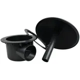 AquaForte Bodenablauf mit Kammer und Bogen, schweres Modell, 110 mm, Schwarz