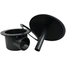 AquaForte Bodenablauf mit Kammer und Bogen, schweres Modell, 110 mm, Schwarz