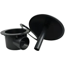 AquaForte Bodenablauf mit Kammer und Bogen, schweres Modell, 110 mm, Schwarz