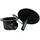 AquaForte Bodenablauf mit Kammer und Bogen, schweres Modell, 110 mm, Schwarz
