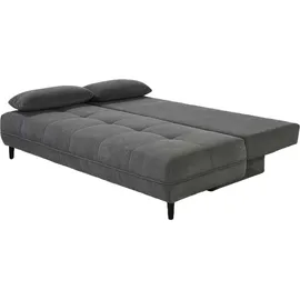 Jockenhöfer Schlafsofa JOCKENHÖFER GRUPPE "Til", grau, B:206cm T:98cm, Korpus: 95% Polyester, 5% Nylon;Kissen: 95% Polyester, 5% Nylon, Sofas, Schlafsofa, Wellenschaumpolster,mit Gästebettfunktion und Stauraum/Bettkasten