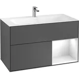 Villeroy & Boch Waschtischunterschrank 2 Auszüge 99,6 x 59,1 x 49,8 cm Schwarz