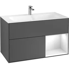 Villeroy & Boch Waschtischunterschrank 2 Auszüge 99,6 x 59,1 x 49,8 cm Schwarz