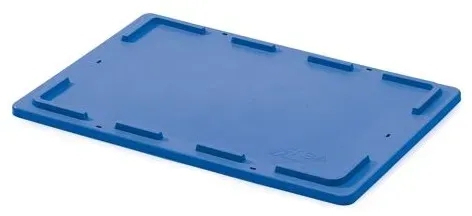 Hardwex Auflagedeckel für Stapelbehälter, 600x400 mm, blau