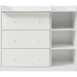 [en.casa] Wickelkommode Beldinupp mit Wickelauflage 93x110x55 cm Weiß