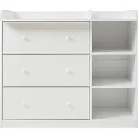 [en.casa] Wickelkommode Beldinupp mit Wickelauflage 93x110x55 cm Weiß