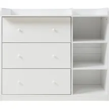 [en.casa] Wickelkommode Beldinupp mit Wickelauflage 93x110x55 cm Weiß