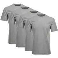 RAGMAN Herren T-Shirt 4er Pack - 1/2 Arm, Unterhemd, Rundhals Grau XL