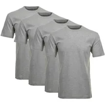 RAGMAN Herren T-Shirt 4er Pack - 1/2 Arm, Unterhemd, Rundhals Grau XL
