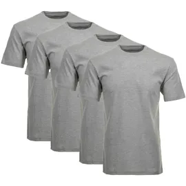 RAGMAN Herren T-Shirt 4er Pack - 1/2 Arm, Unterhemd, Rundhals Grau XL