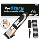 MAVURA Hundeschermaschine PetStar Premium Profi Tierhaarschneider Akku Hund Katze, Tierhaarschneidemaschine Rasierer Schermaschine Hunde Pfoten