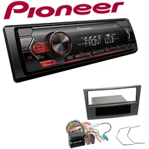 Pioneer 1-DIN Autoradio USB AUX Android Set für Opel Zafira B charcoal-metallic