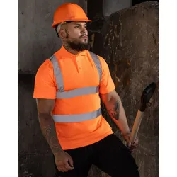 Korntex High-End Polycotton Hi-Vis Polo Shirt Cambridge - signal orange - M