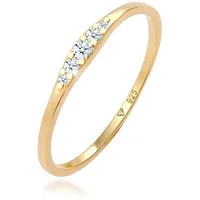 Elli Ringe - Ring Verlobungsring Diamant (0.07 ct) Bridal 925 S - Gr. 56 MM - in Gelbgold - für Damen