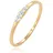 Elli Ringe - Ring Verlobungsring Diamant (0.07 ct) Bridal 925 S - Gr. 56 MM - in Gelbgold - für Damen