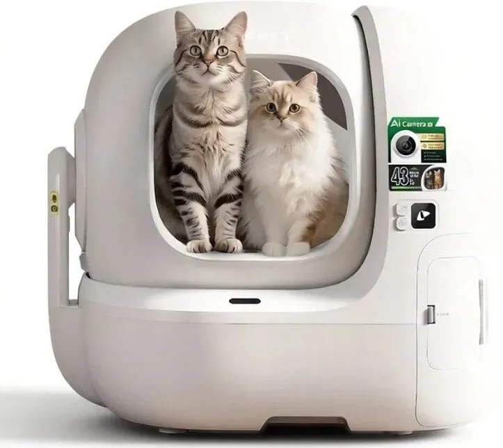 PETKIT Purobot Max Pro2 KI-Kamera-Katzentoilette mit 210°-Weitwinkelobjektiv, Dualband-Konnektivität (5G & 2,4 GHz), selbstreinigend für Mehrkatzenhaushalte, App-Steuerung & geruchsfrei