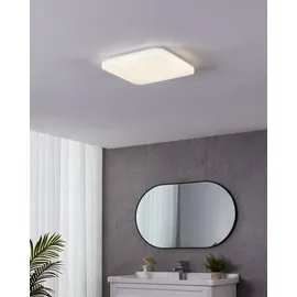 EGLO LED Deckenlampe Frania-S, Sternenhimmel Deckenleuchte mit Kristall-Effekt, Wandlampe aus Stahl und Kunststoff in weiß, Lampe für Badezimmer und Küche, neutralweiß, IP44, 33... -