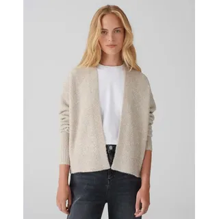 Opus Strickjacke | Cardigan DAMETTA Loose mit Glitzer Details Ivory, 40