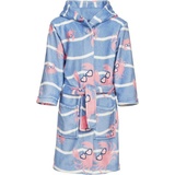 Playshoes Fleece-Bademantel Krebs blau/pink, Gr.98/104,